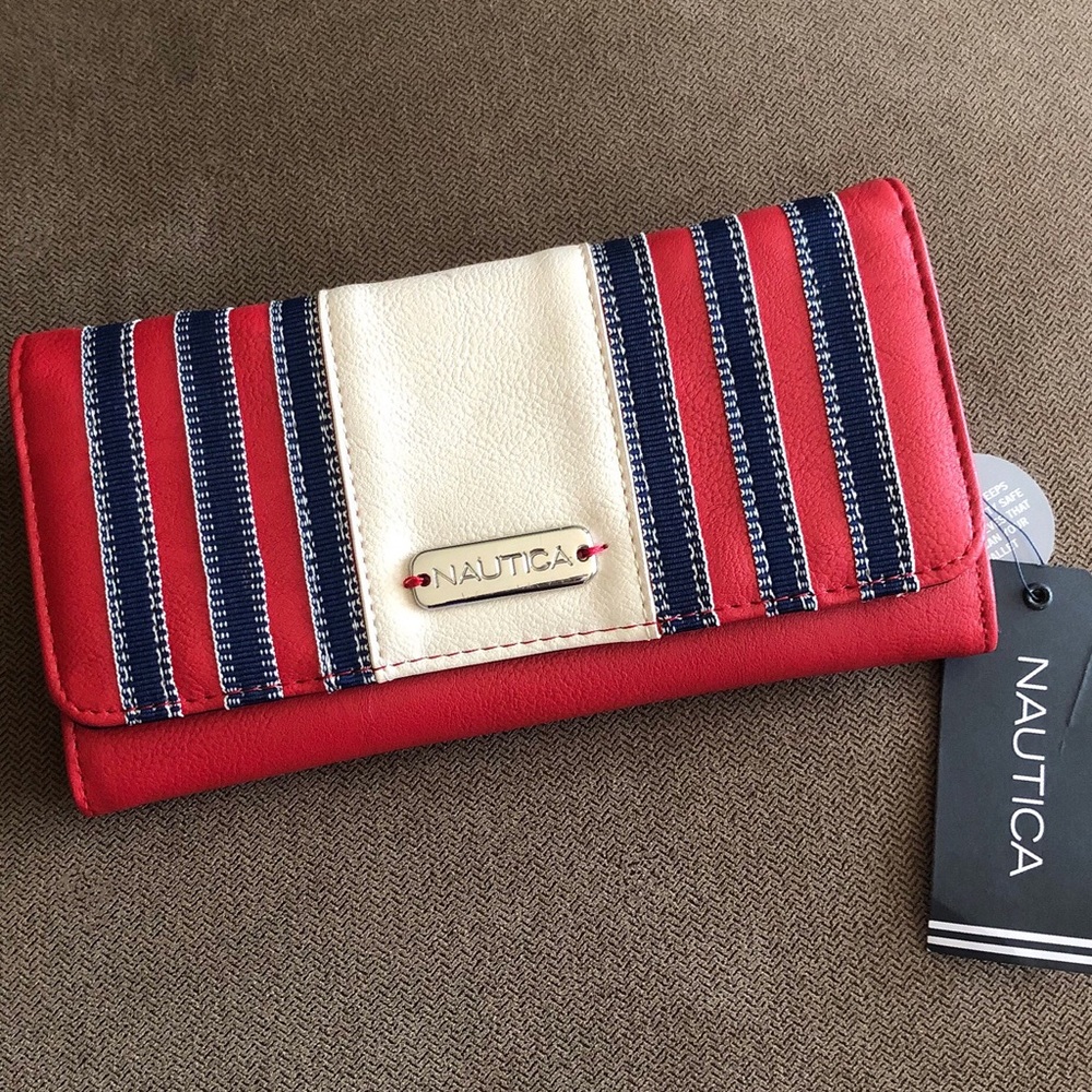 🆕 Nautica ‘Pull Out ID Clutch’ RFID Wallet 🇺🇸